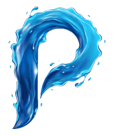 PoolPrime liquid water letter P