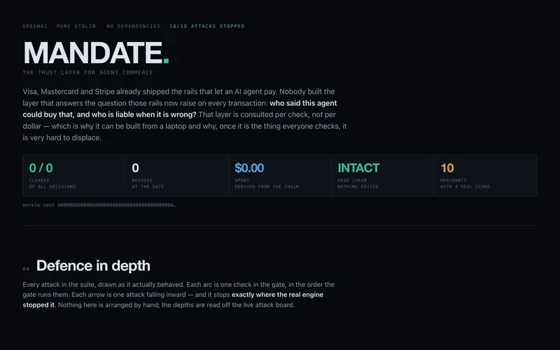 Mandate: the trust layer for agent commerce